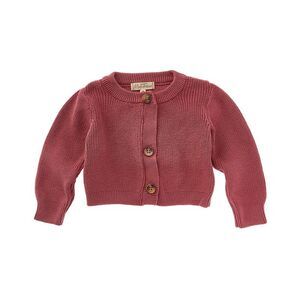 Mon Tresor Girls Chunky Knit Cardigan, Pink